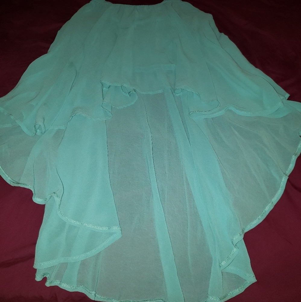 Sheer Flowy Hi-low skirt